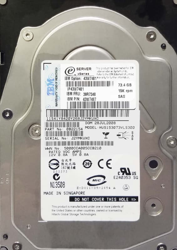 Жесткий диск IBM 43W7481 73,4Gb 10000 SAS 3,5" HDD