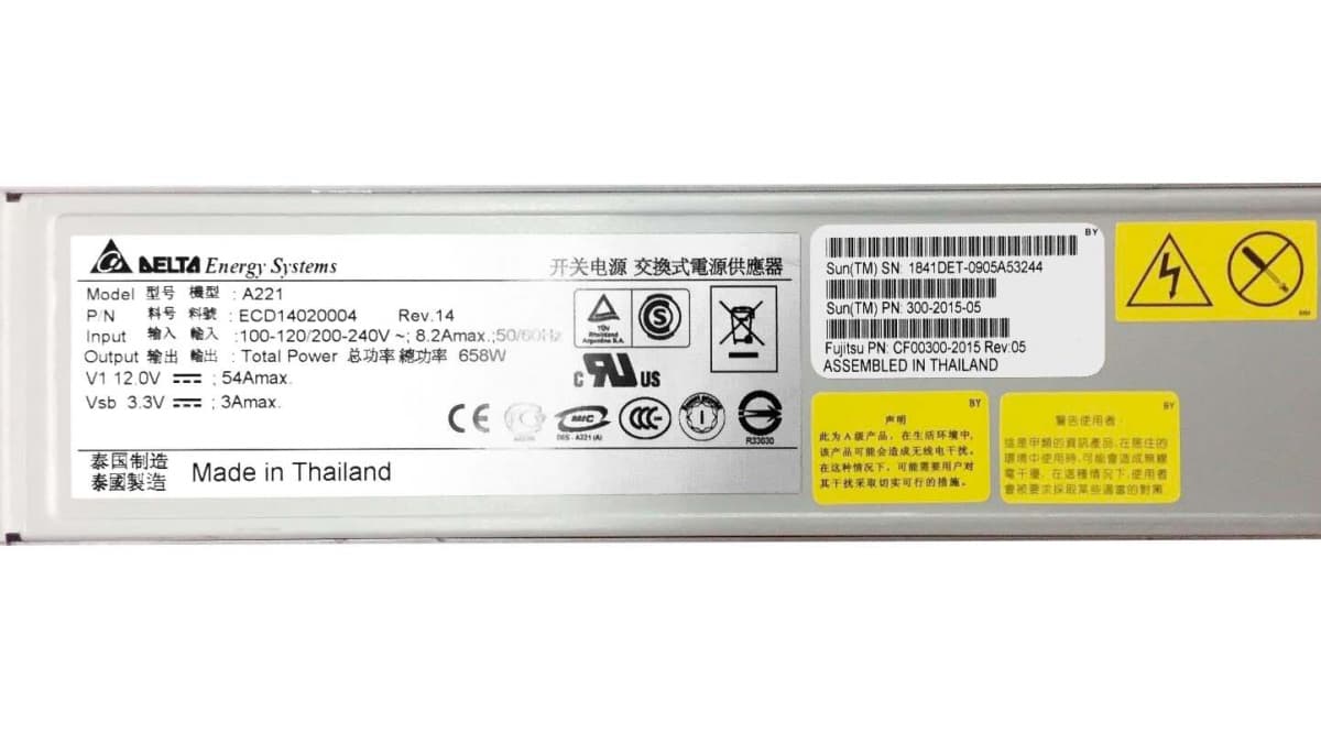 Резервный Блок Питания Sun 300-2015-05 658W