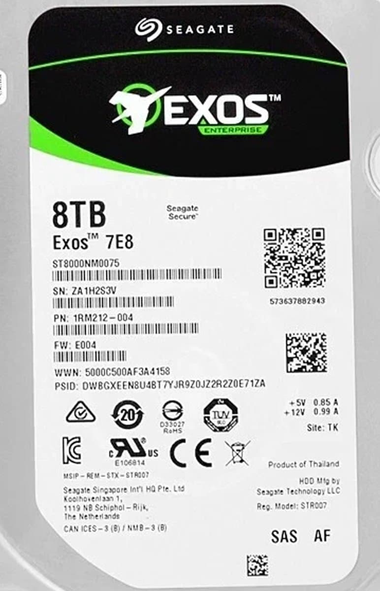Жесткий диск Seagate 8Tb 7200 SAS 3.5" HDD 1RM212