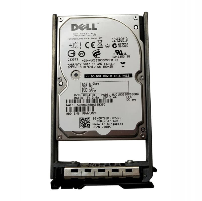 Жесткий диск Dell U709K 300Gb SAS 2,5" HDD