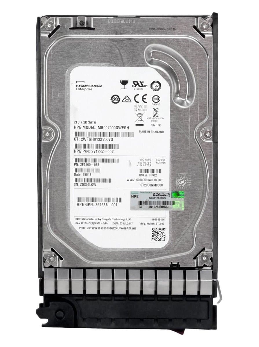 Жесткий диск HP 2Tb 7200 SATAIII 3.5" HDD 861685-001