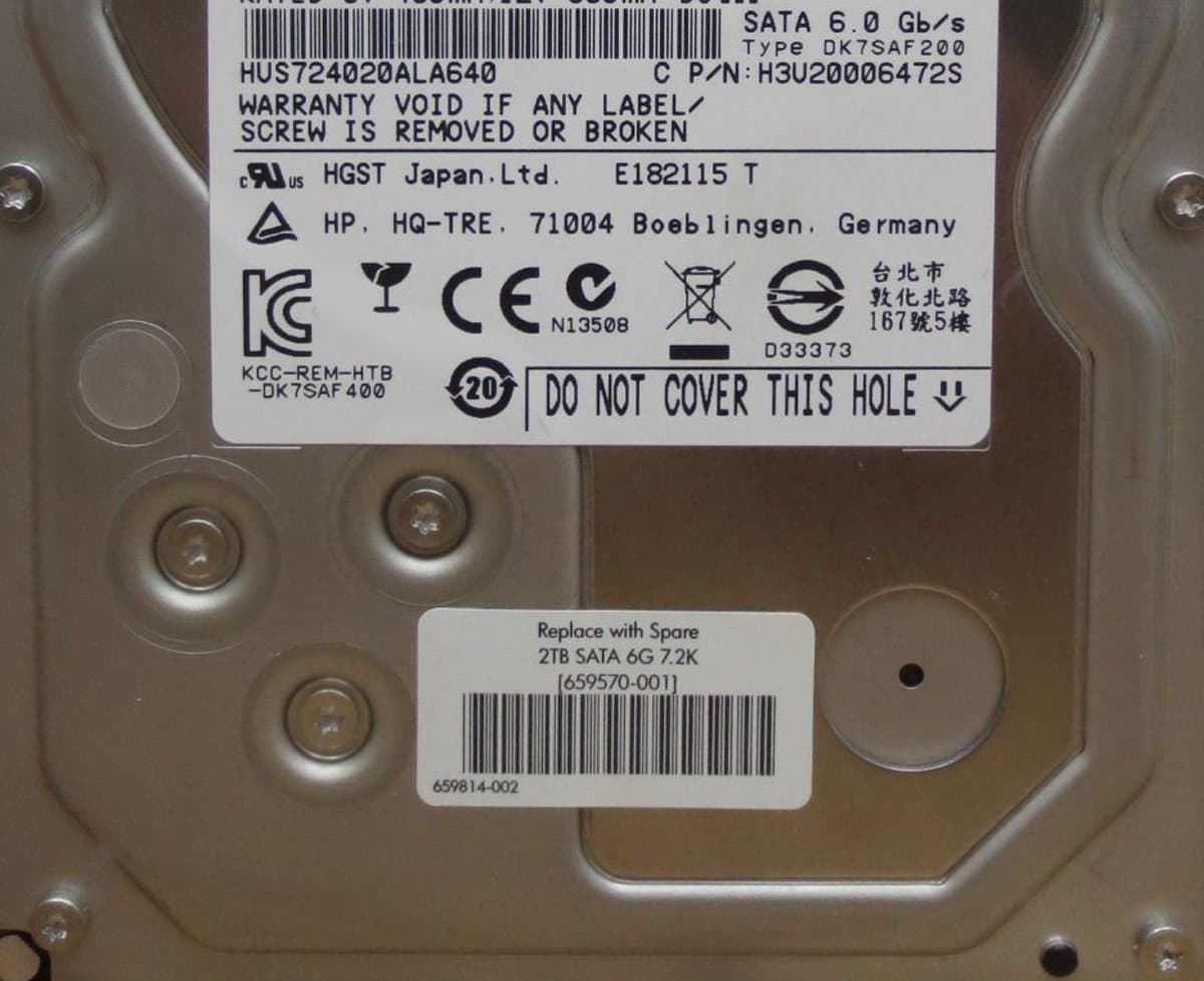 Жесткий диск HP 659814-002 2Tb 7200 SATAIII 3.5" HDD