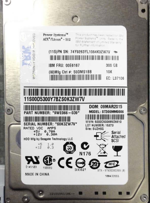 Жесткий диск IBM 74Y9268 300Gb  SAS 2,5" HDD