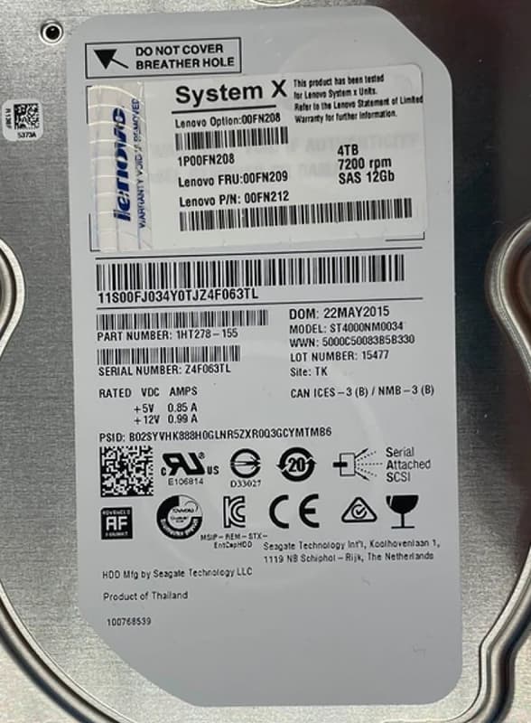Жесткий диск IBM 00FN209 4Tb SAS 3,5" HDD
