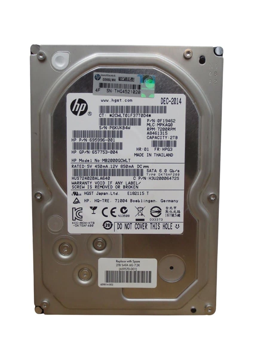 Жесткий диск HP 659814-002 2Tb 7200 SATAIII 3.5" HDD
