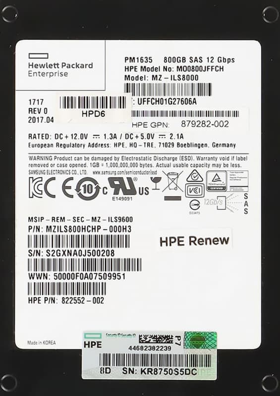 Жесткий диск HP 879282-002 800Gb  SAS 2,5" SSD