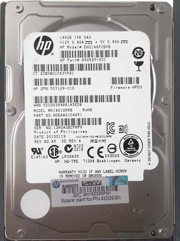 Жесткий диск HP HDEAA01CAA51 146Gb  SAS 2,5" HDD