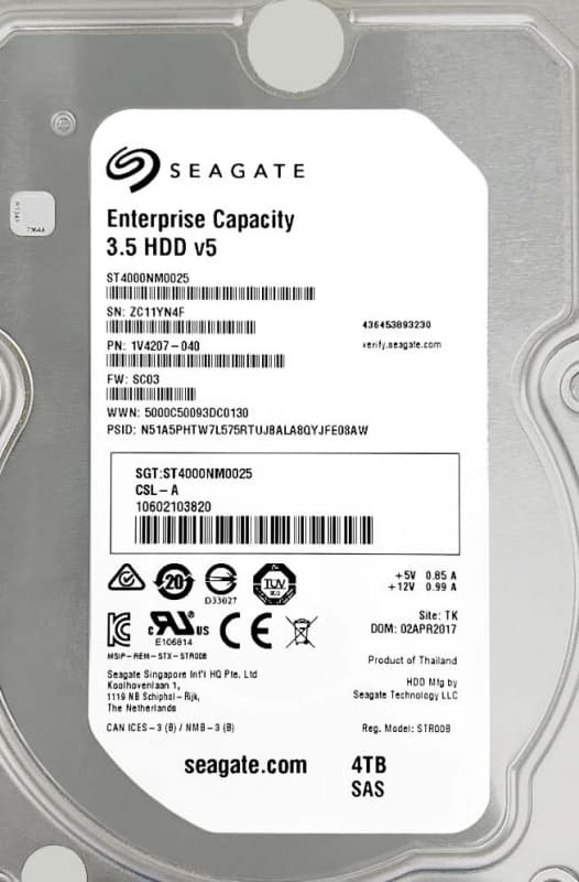 Жесткий диск Fujitsu 1V4207-040 4Tb 7200 SAS 3,5" HDD