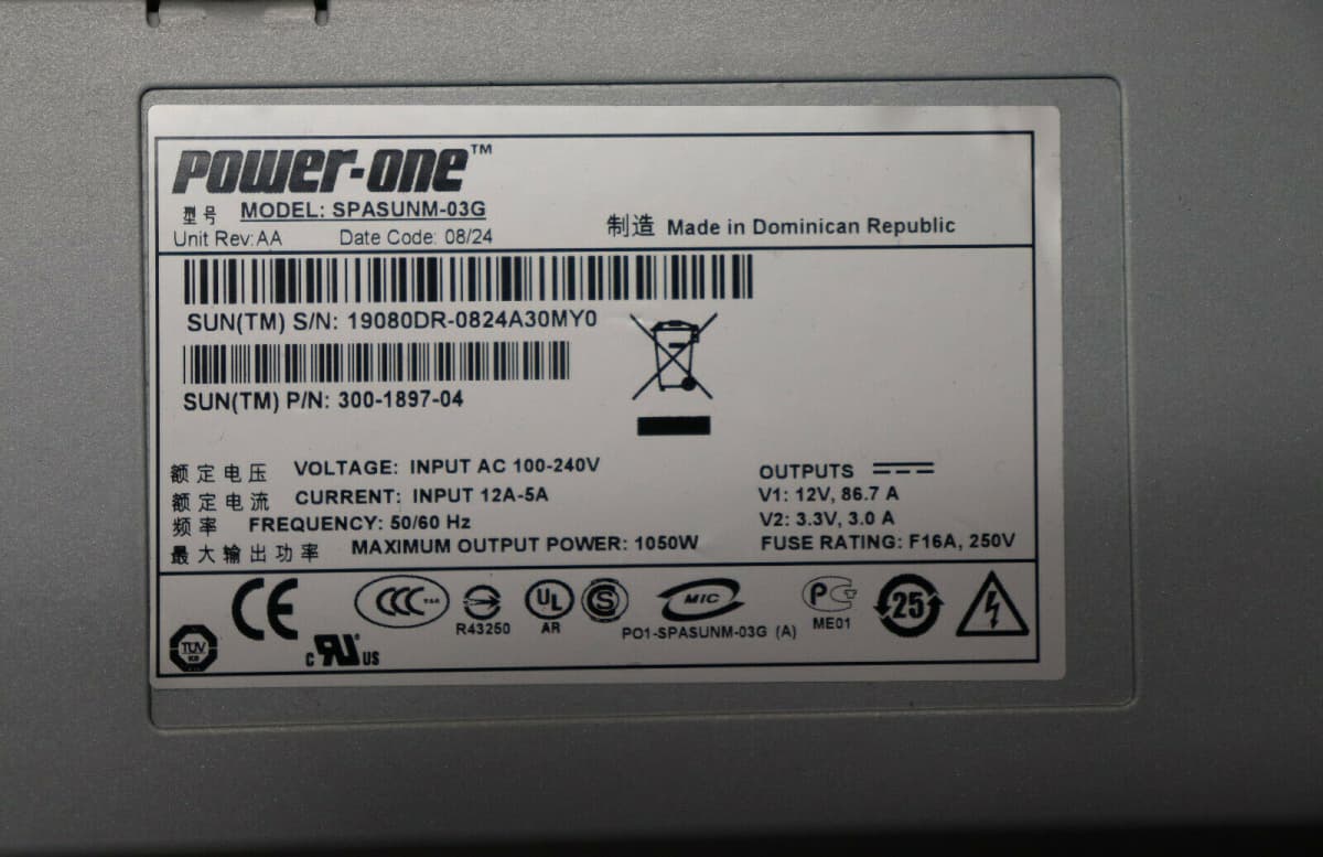 Резервный Блок Питания Sun SPASUNM-03G 1050W