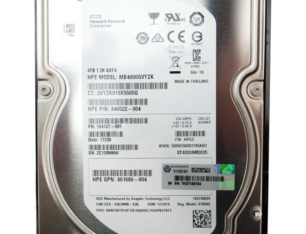 Жесткий диск HP 861678-B21 4Tb 7200 SATAIII 3.5" HDD