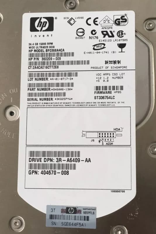 Жесткий диск HP BF0368A4CA 36,4Gb  U320SCSI 3.5" HDD