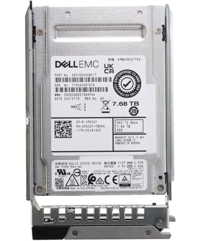 Жесткий диск Dell PD02Y 7.68TB SAS 2,5" SSD