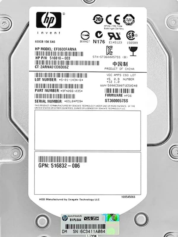 Жесткий диск HP 9FN066-035 600Gb SAS 3,5" HDD