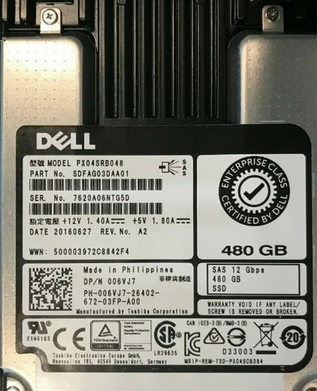 Жесткий диск Dell SDFAG03DAA01 480Gb SAS 2,5" SSD