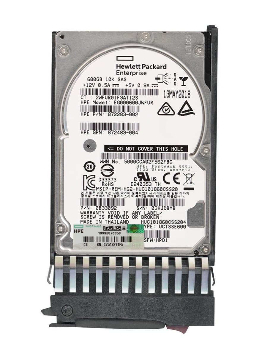 Жесткий диск HP 600Gb 10000 SAS 2.5" HDD 0B33092