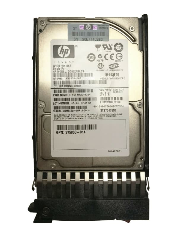Жесткий диск HP DG072ABAB3 72Gb  SAS 2,5" HDD