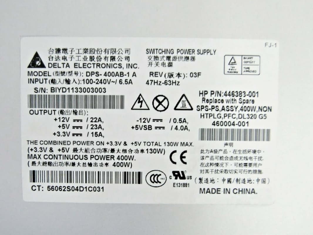 Блок Питания HP 460004-001 400W