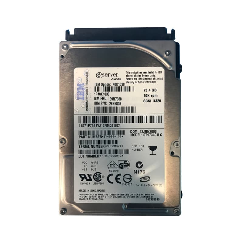 Жесткий диск IBM 40K1036 73,4Gb  U320SCSI 2,5" HDD