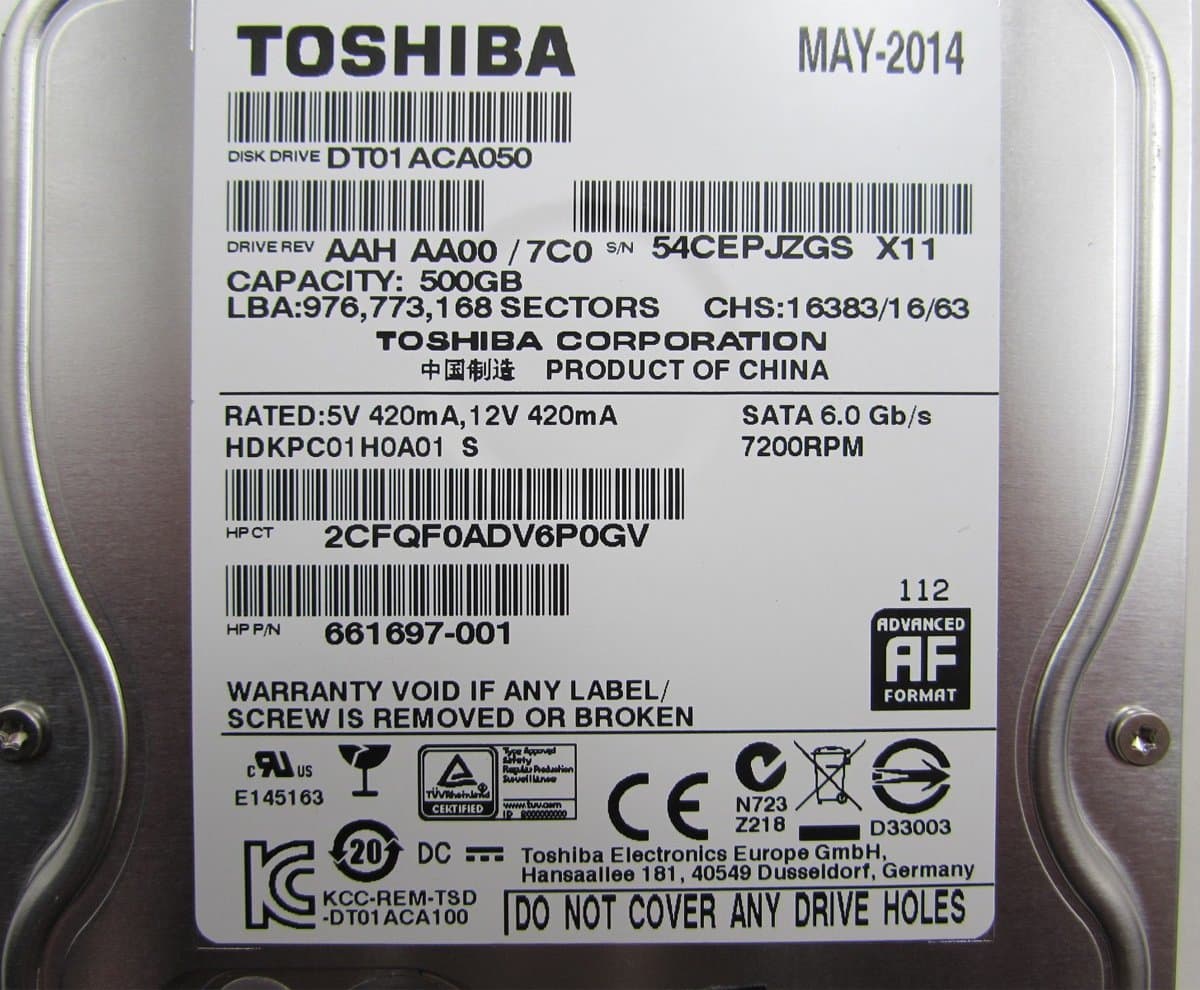 Жесткий диск HP 500Gb 7200 SATAIII 3.5" HDD 661697-001
