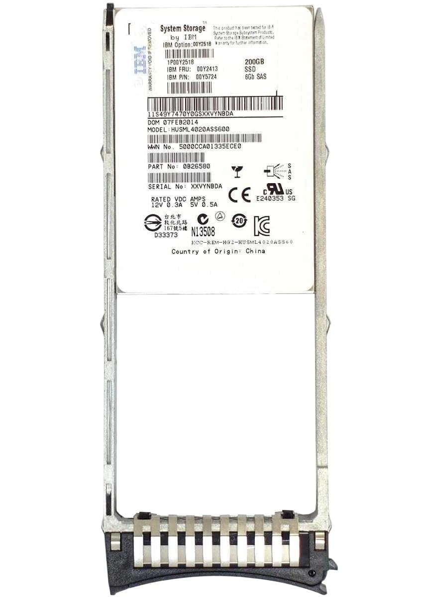 Жесткий диск IBM 200Gb  SAS 2.5" SSD 00Y2413