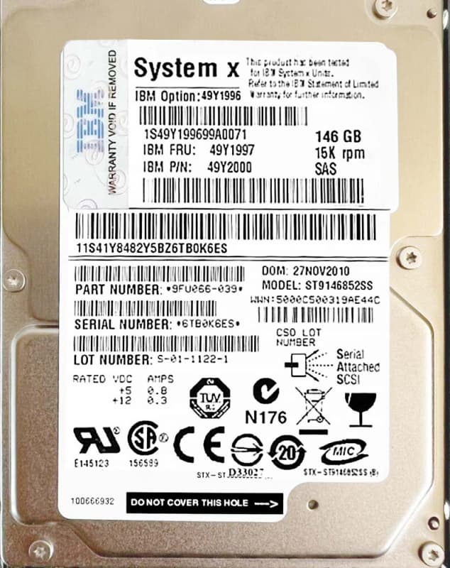 Жесткий диск IBM 9FU066-039 146Gb 15000 SAS 2,5" HDD