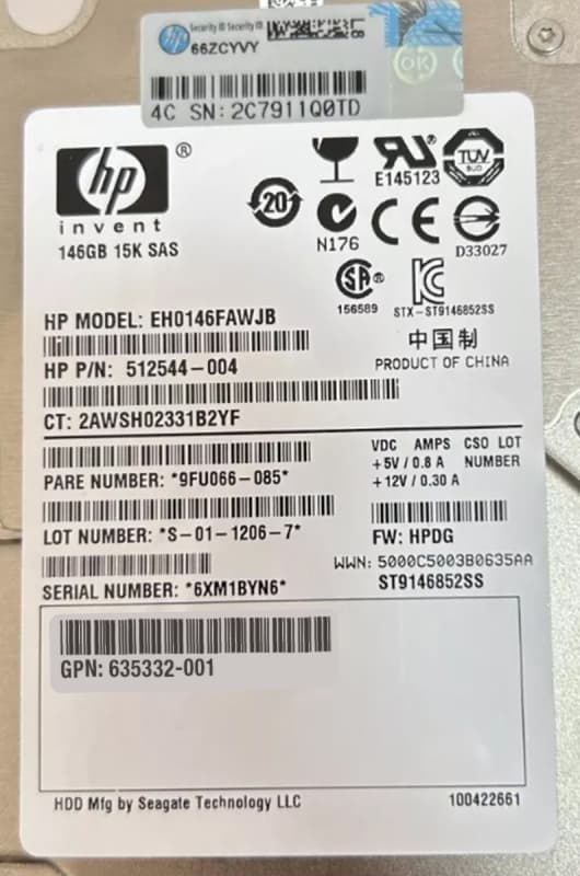 Жесткий диск HP 635332-001 146Gb 15000 SAS 2,5" HDD