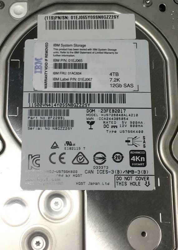 Жесткий диск IBM 01AC604 4Tb 7200 SAS 3,5" HDD