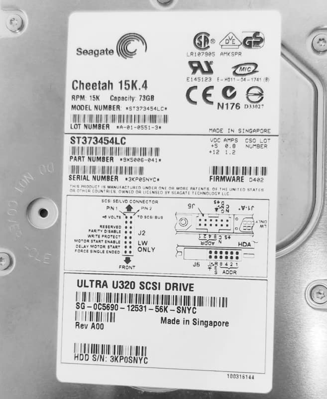 Жесткий диск Dell 9X5006-041 73Gb  U320SCSI 3.5" HDD