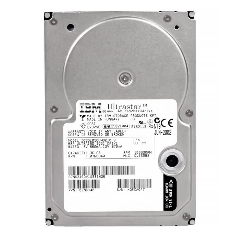 Жесткий диск IBM 07N6340 36,7Gb  U160SCSI 3.5" HDD