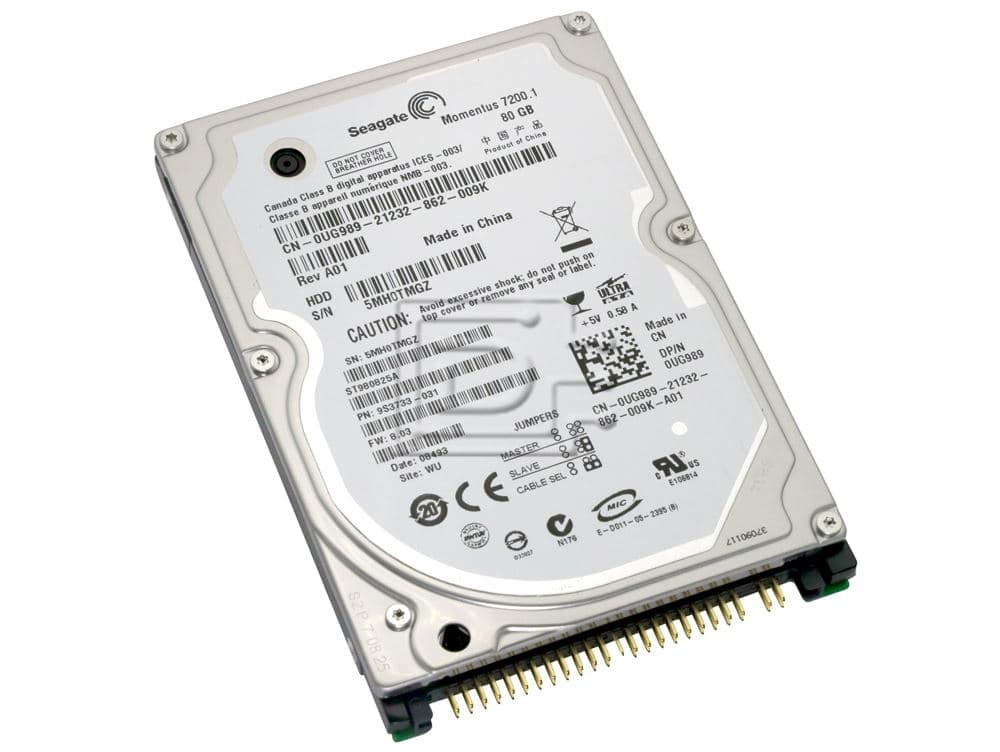 Жесткий диск Seagate UG989 80Gb 7200 IDE 2,5" HDD