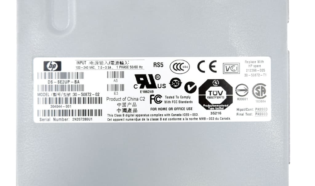 Резервный Блок Питания HP DS-SE2UP-BA 499W