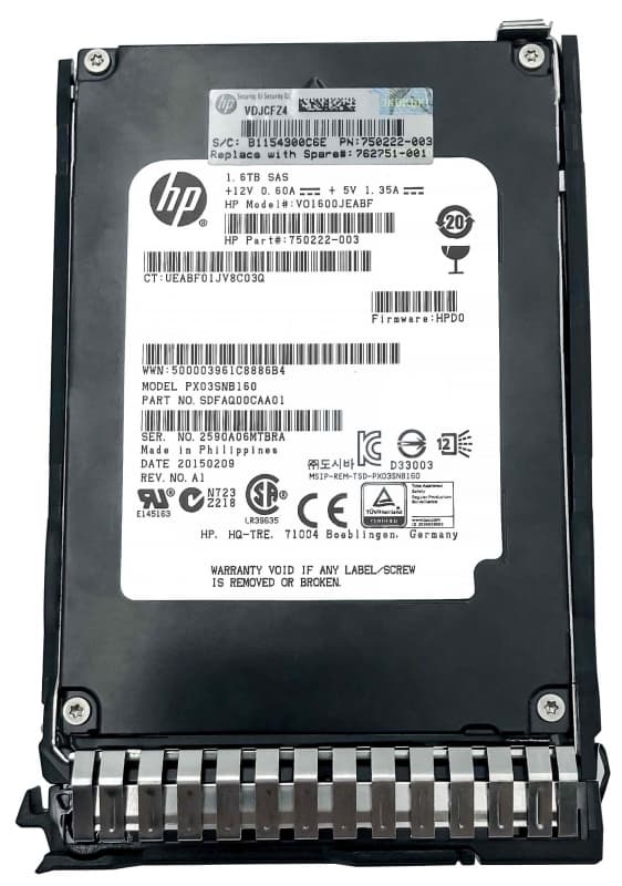 Жесткий диск HP 762263-B21 1,6Tb  SAS 2,5" SSD