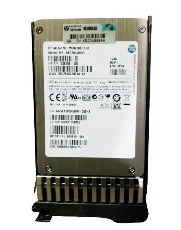 Жесткий диск HP 636619-004 200Gb SATAIII 2,5" SSD