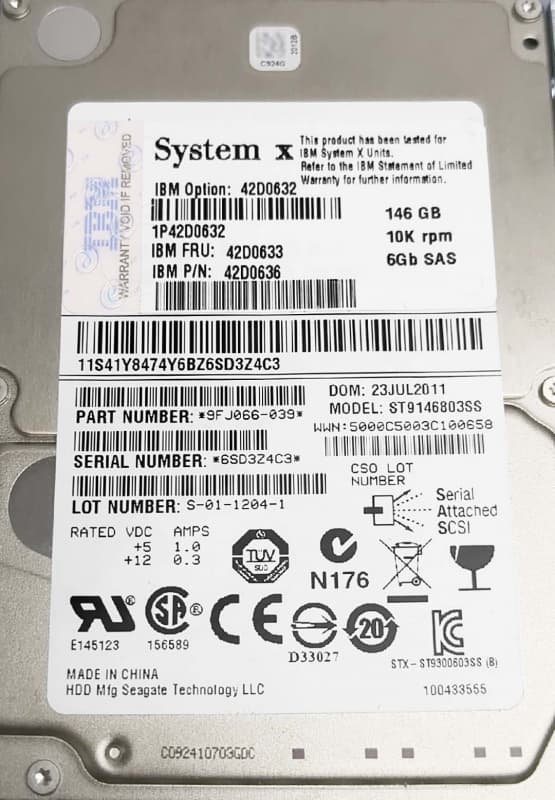 Жесткий диск IBM 9FJ066-039 146Gb 10000 SAS 2,5" HDD