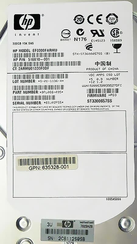 Жесткий диск HP EF0300FARMU 300Gb 15000 SAS 3,5" HDD