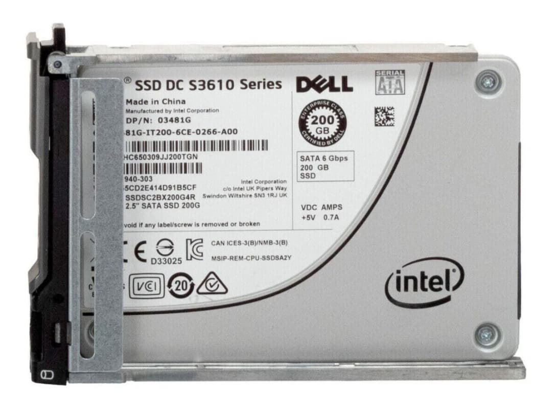 Жесткий диск Dell 03481G 200Gb SATAIII 2,5" SSD