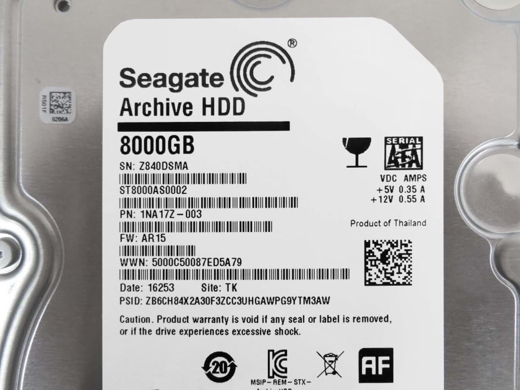 Жесткий диск Seagate ST8000AS0002 8Tb 5900 SATAIII 3.5" HDD