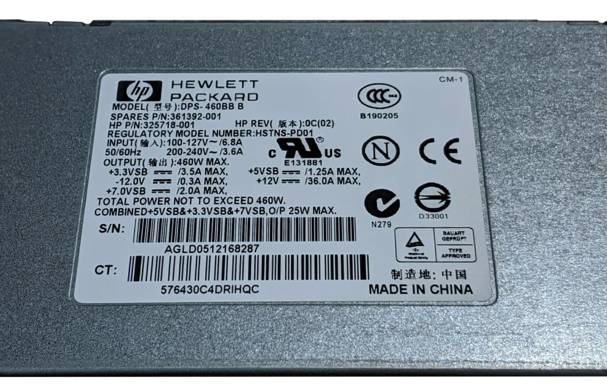 Резервный Блок Питания HP HSTNS-PD01 460W