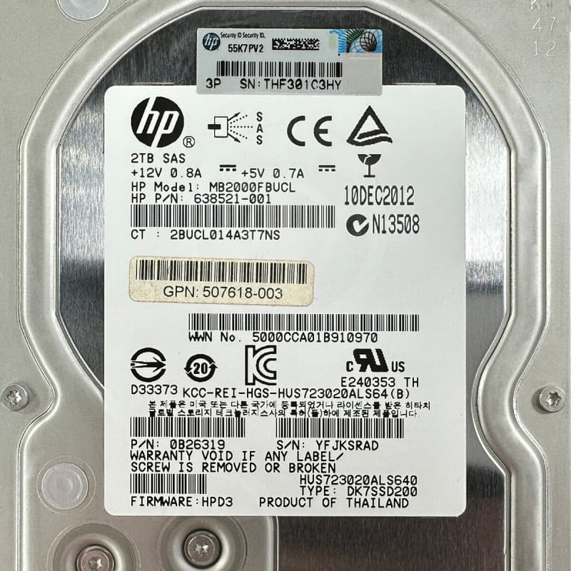Жесткий диск HP 0B26319 2Tb  SAS 3,5" HDD