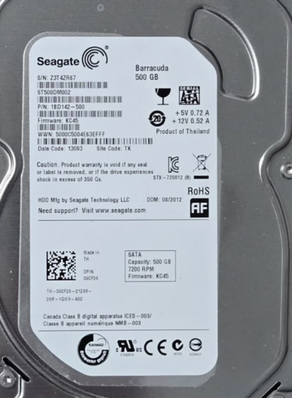 Жесткий диск Dell 1BD142-500 500Gb  SATAIII 3,5" HDD