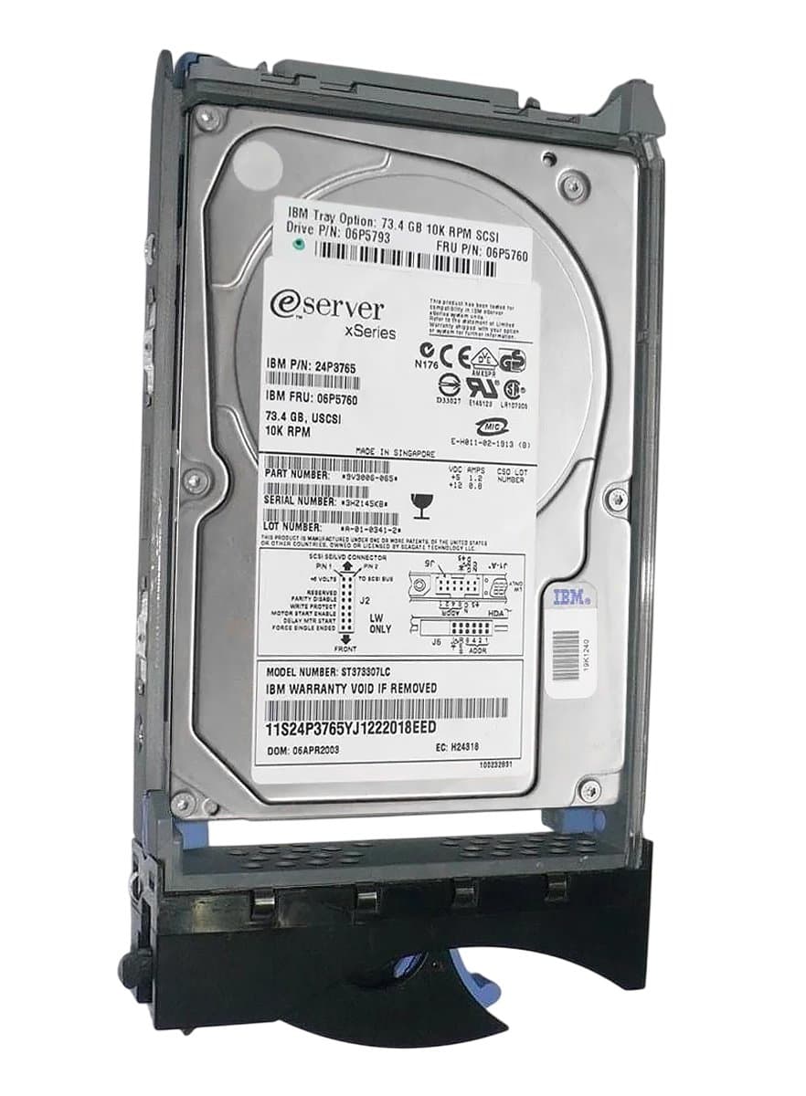 Жесткий диск  IBM 73,4Gb 10000 U160SCSI 3.5" HDD 24P3765