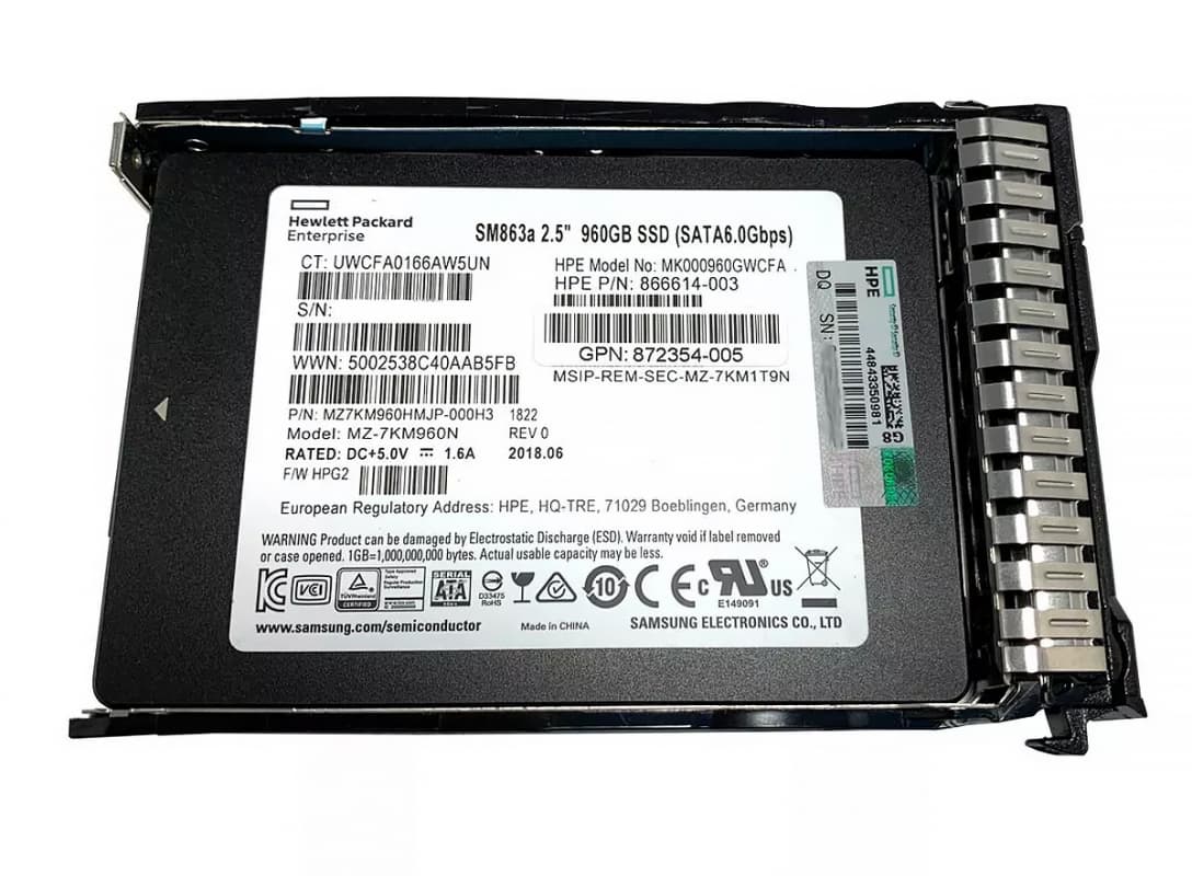 Жесткий диск HP 872354-005 960Gb SATAIII 2,5" SSD