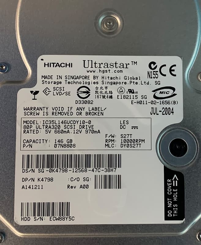 Жесткий диск Dell K4798 146,8Gb  U320SCSI 3.5" HDD