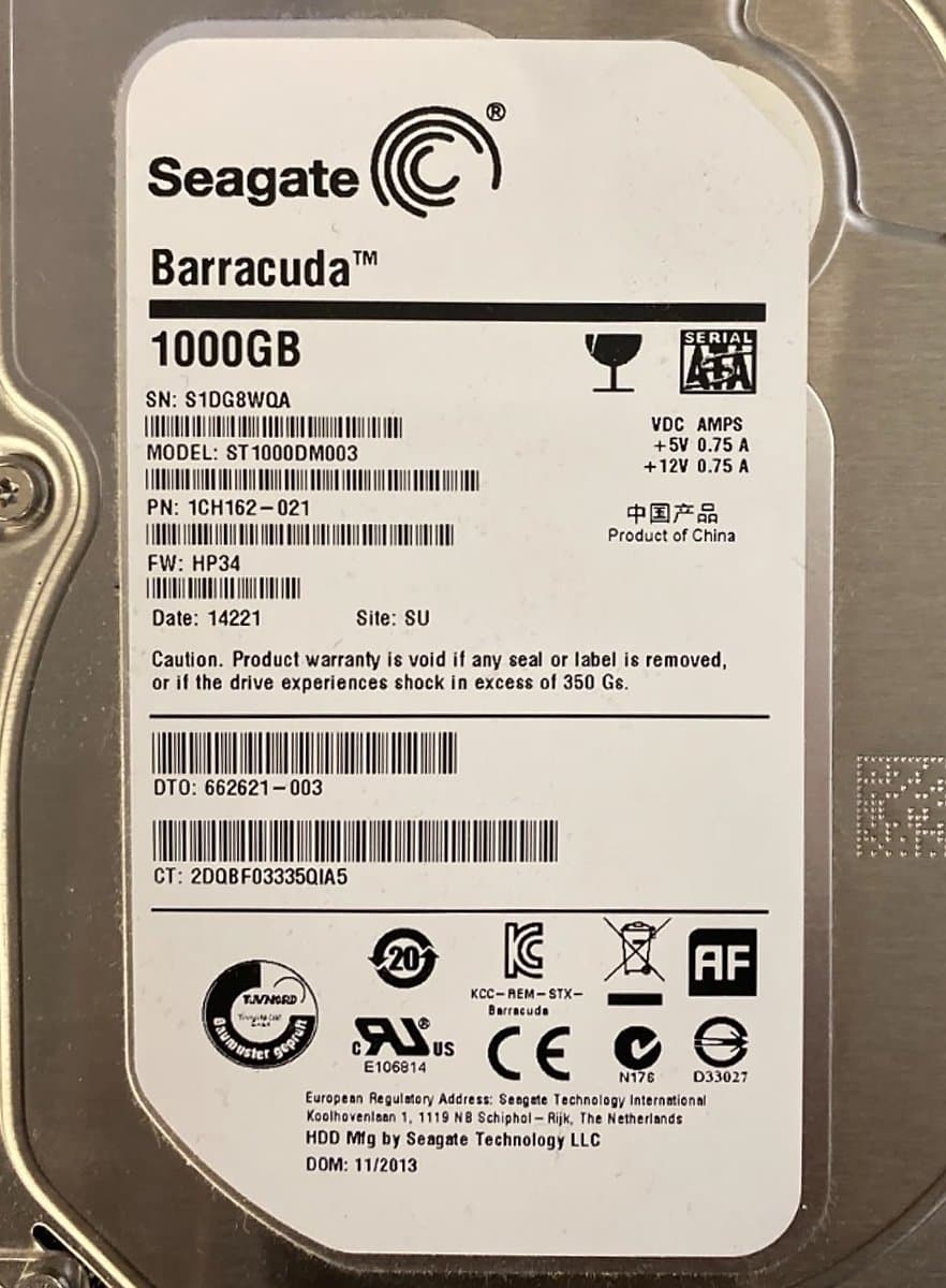 Жесткий диск HP 1Tb 7200 SATAIII 3.5" HDD