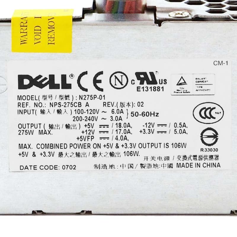 Блок питания Dell N275P-01 275W