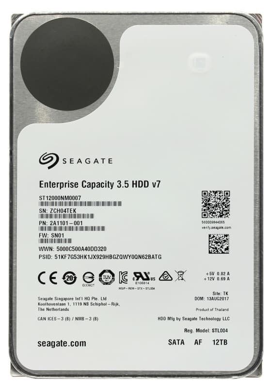 Жесткий диск Seagate 2A1101 12Tb 7200 SATAIII 3,5" HDD