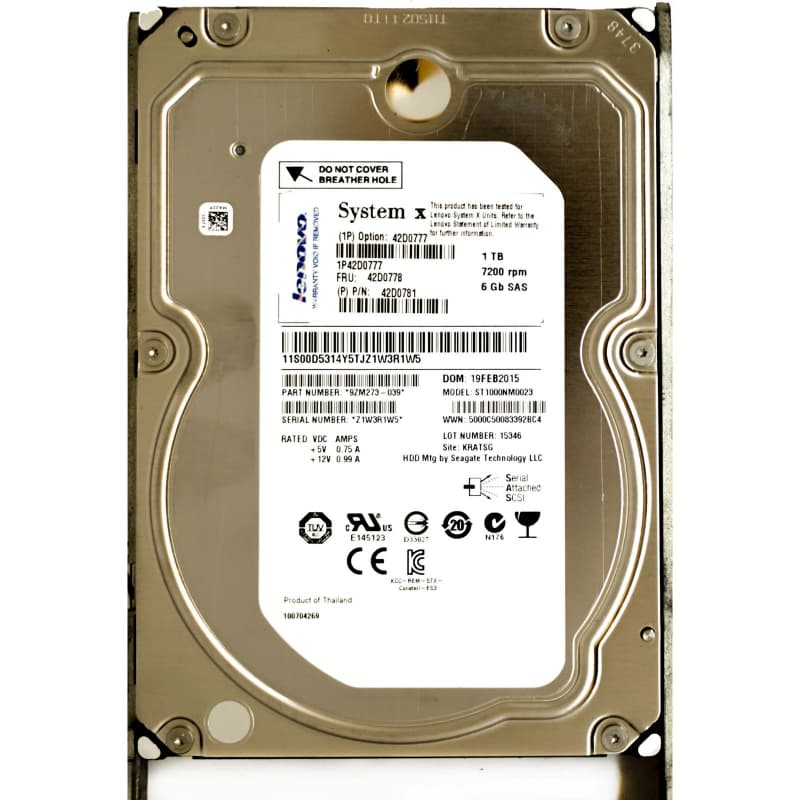 Жесткий диск IBM 00D5314 1Tb  SAS 3,5" HDD