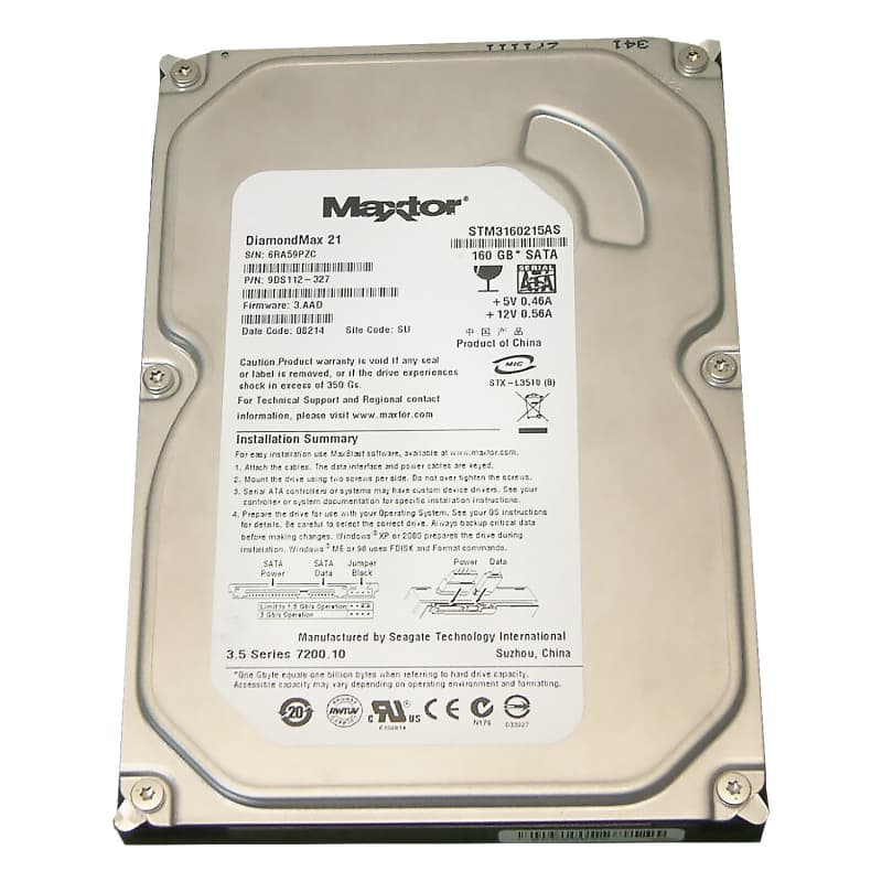 Жесткий диск Maxtor 9DS112 160Gb  SATAII 3,5" HDD