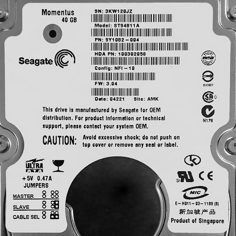 Жесткий диск Seagate ST94811A 40Gb 5400 IDE 2,5" HDD