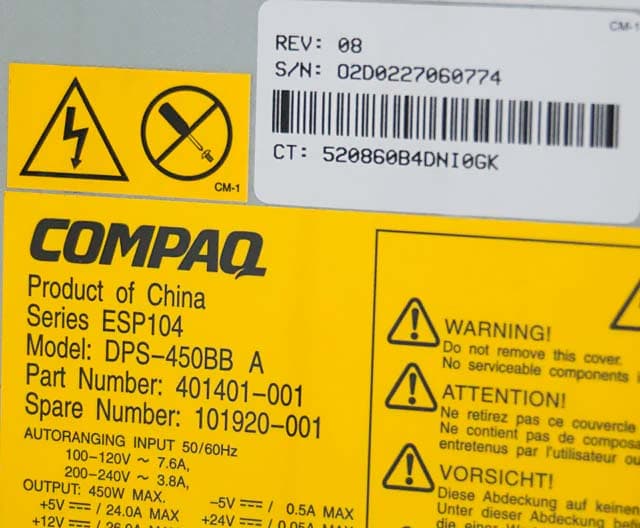 Резервный Блок Питания HP DPS-450BB A 450W